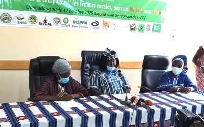 Conférence de presse pour le lancement de l&#039;acte 2  de la campagne de plaidoyer &quot;les femmes rurales  pour un Burkina sans faim&quot;