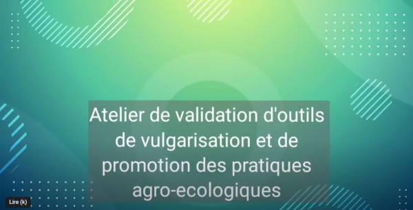 PIVA - Atelier de validation d&#039;outils de vulgarisation et de promotion des pratiques agroécologiques